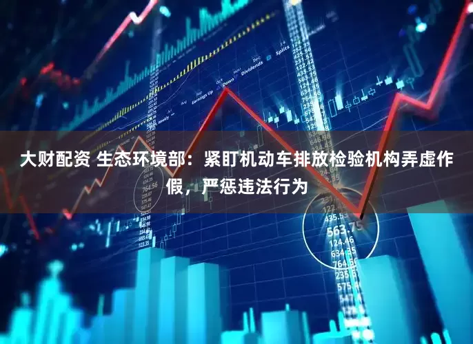大财配资 生态环境部：紧盯机动车排放检验机构弄虚作假，严惩违法行为